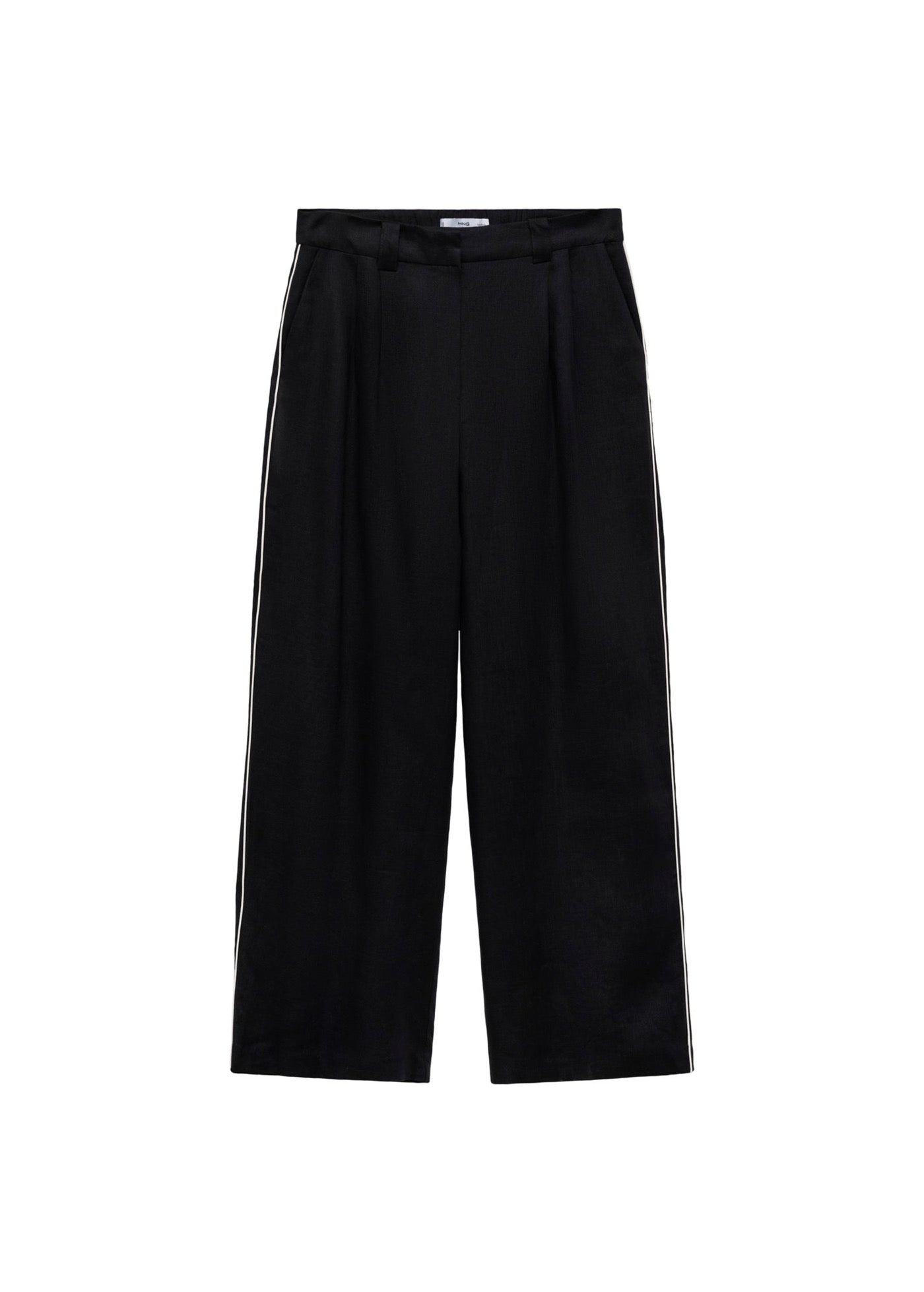 Pantalon Lin Rayures Contrastées
