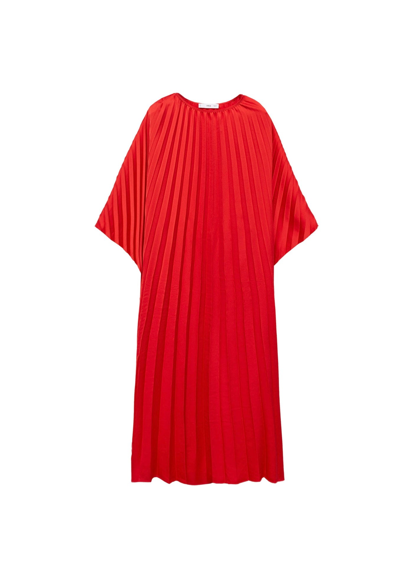 Robe Plissée À Manches Trois-Quarts