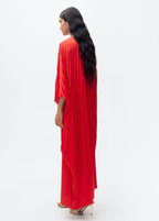 Robe Plissée À Manches Trois-Quarts
