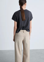 T-Shirt Coton Message Imprimé - Charcoal