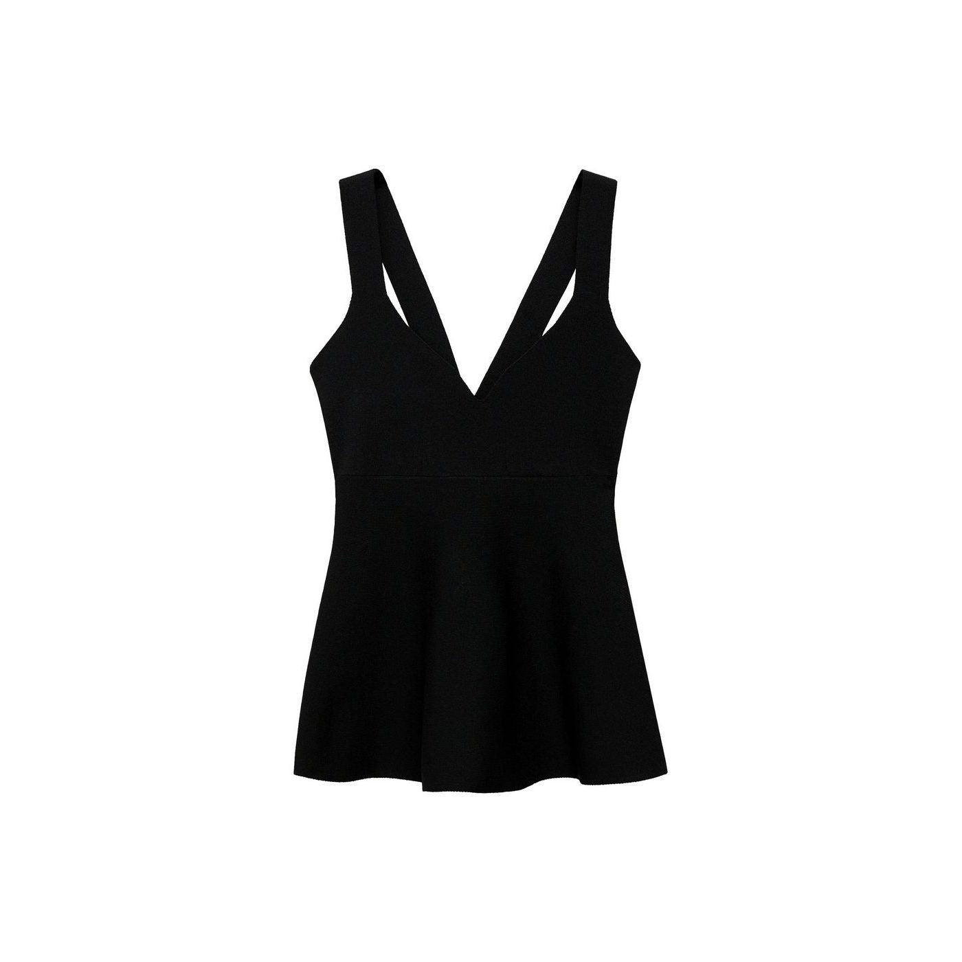 Top de punto fino con peplum