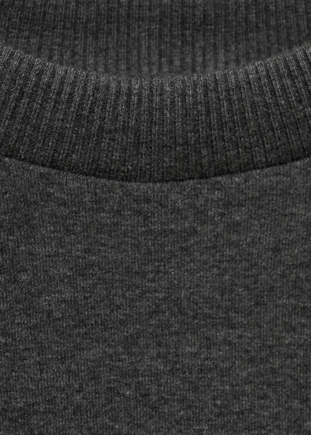 T-Shirt En Mélange De Coton Manches Courtes - Dark Heather Grey