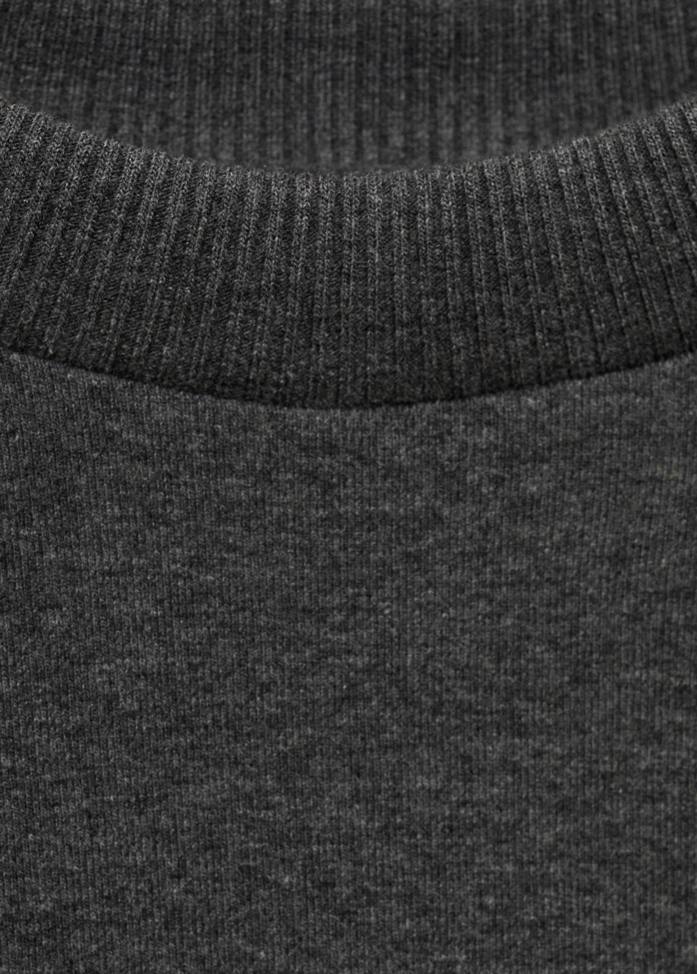 T-Shirt En Mélange De Coton Manches Courtes - Dark Heather Grey