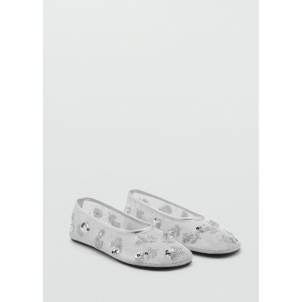Ballerines En Maille Filet Paillettes Brodées