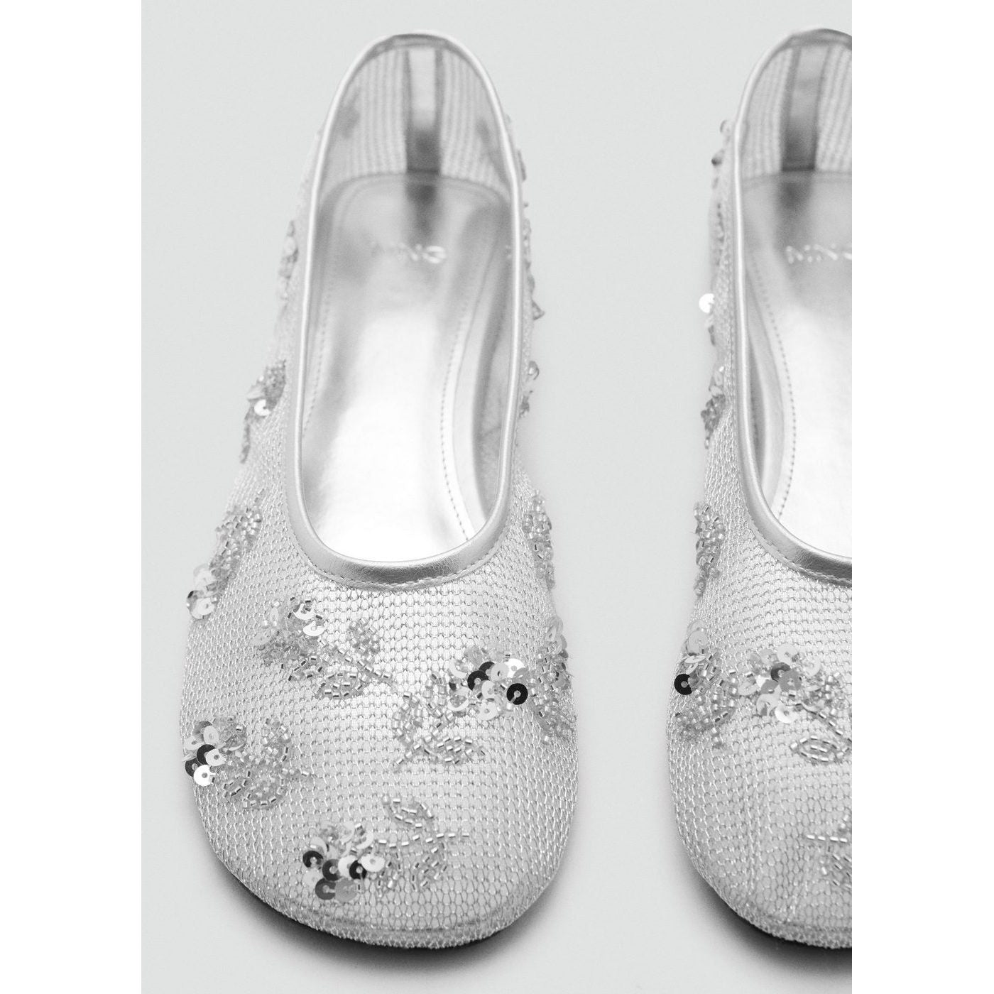 Ballerines En Maille Filet Paillettes Brodées