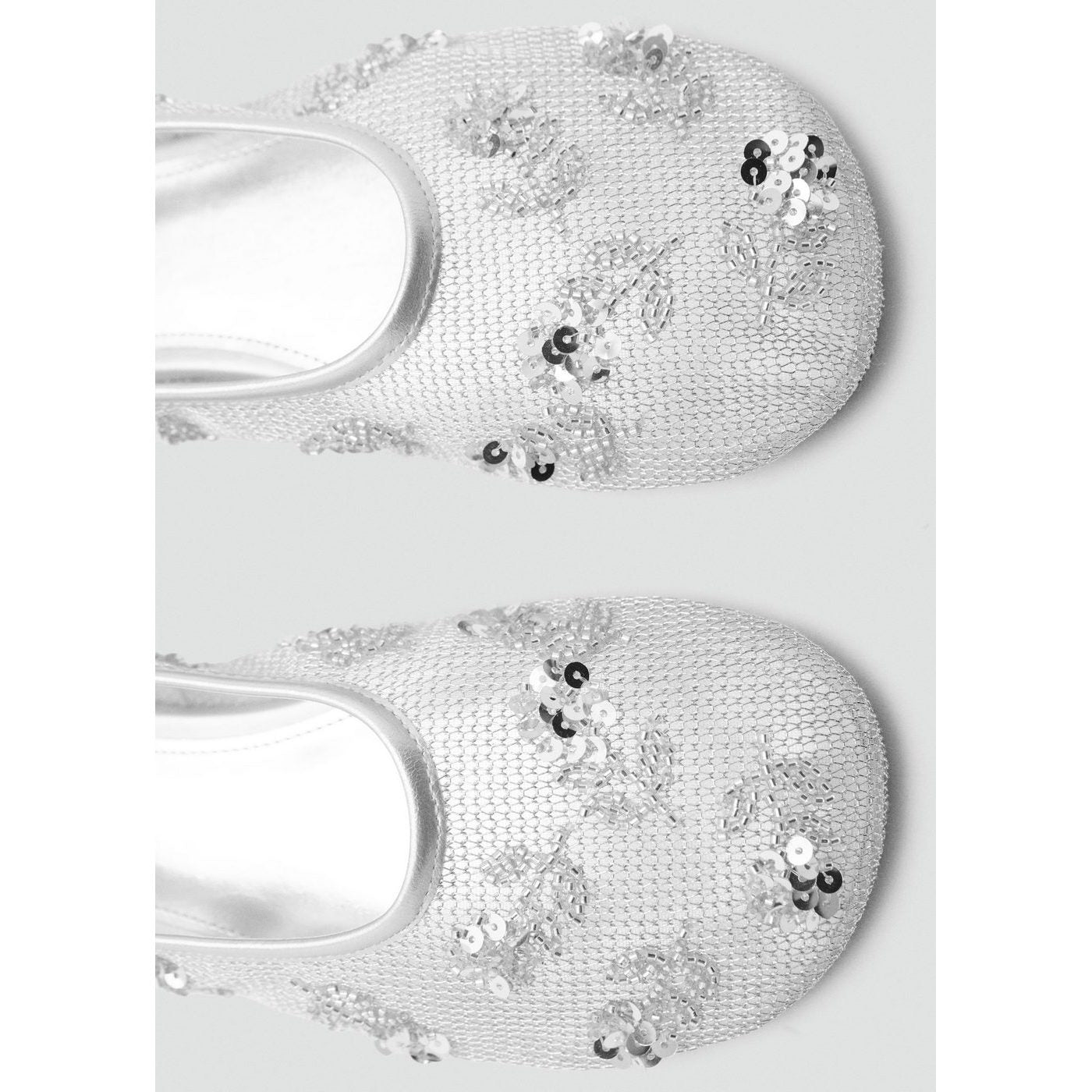Ballerines En Maille Filet Paillettes Brodées
