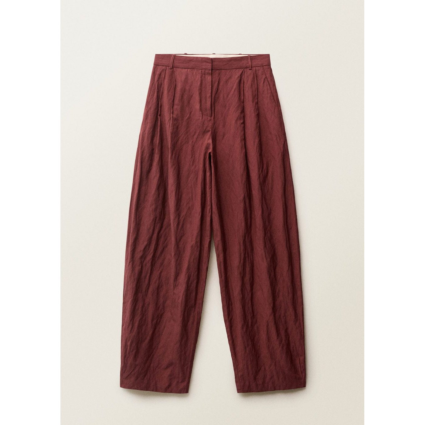 Pantalon Costume Wideleg Effet Froissé