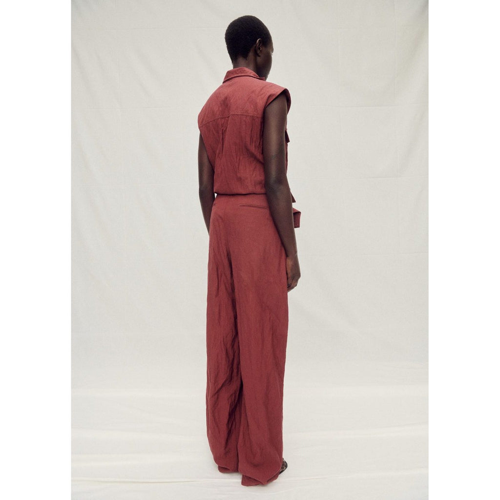 Pantalon Costume Wideleg Effet Froissé