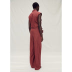 Pantalon Costume Wideleg Effet Froissé