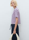 Oversized Striped T-Shirt - Light/Pastel Purple