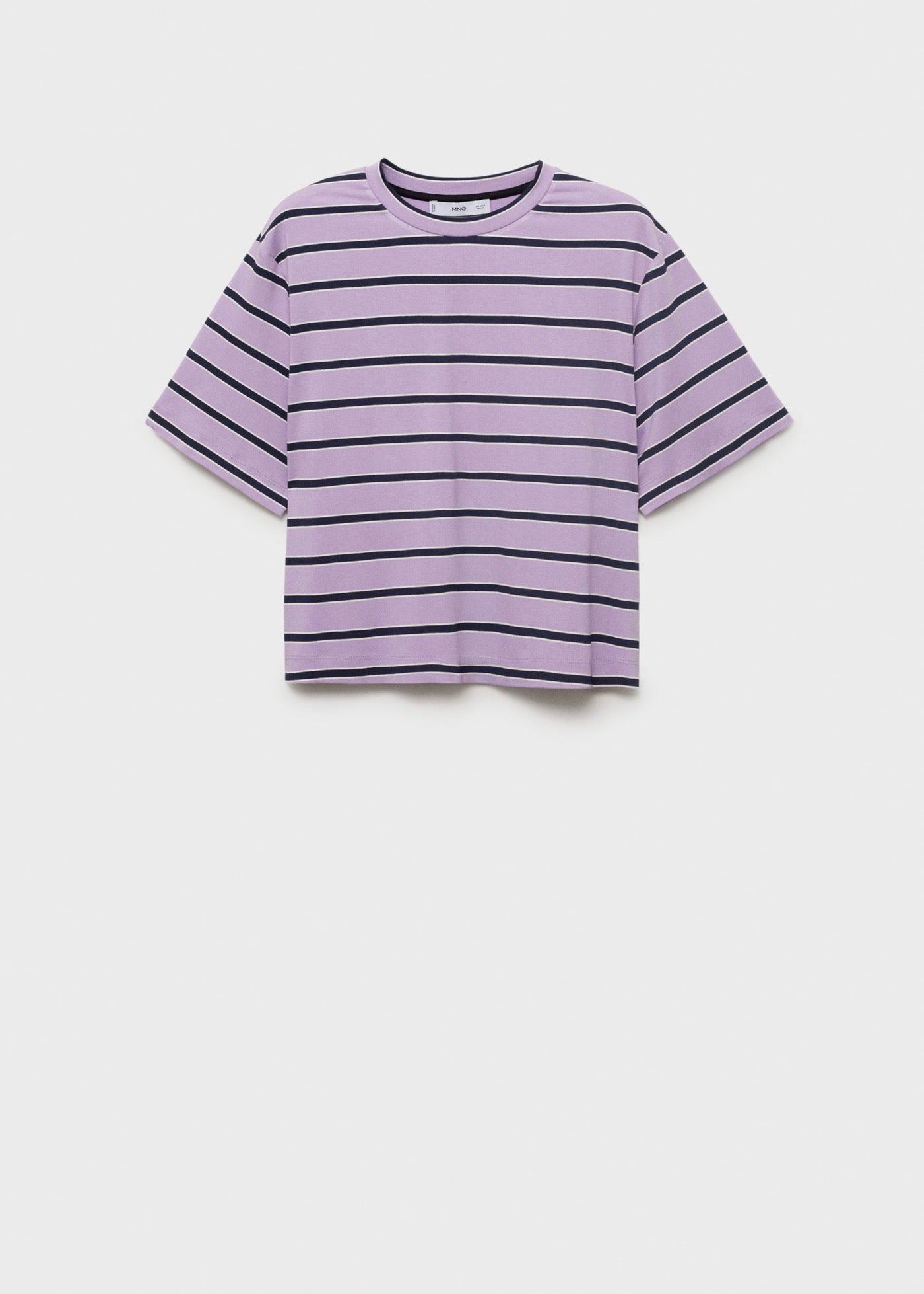 Oversized Striped T-Shirt - Light/Pastel Purple