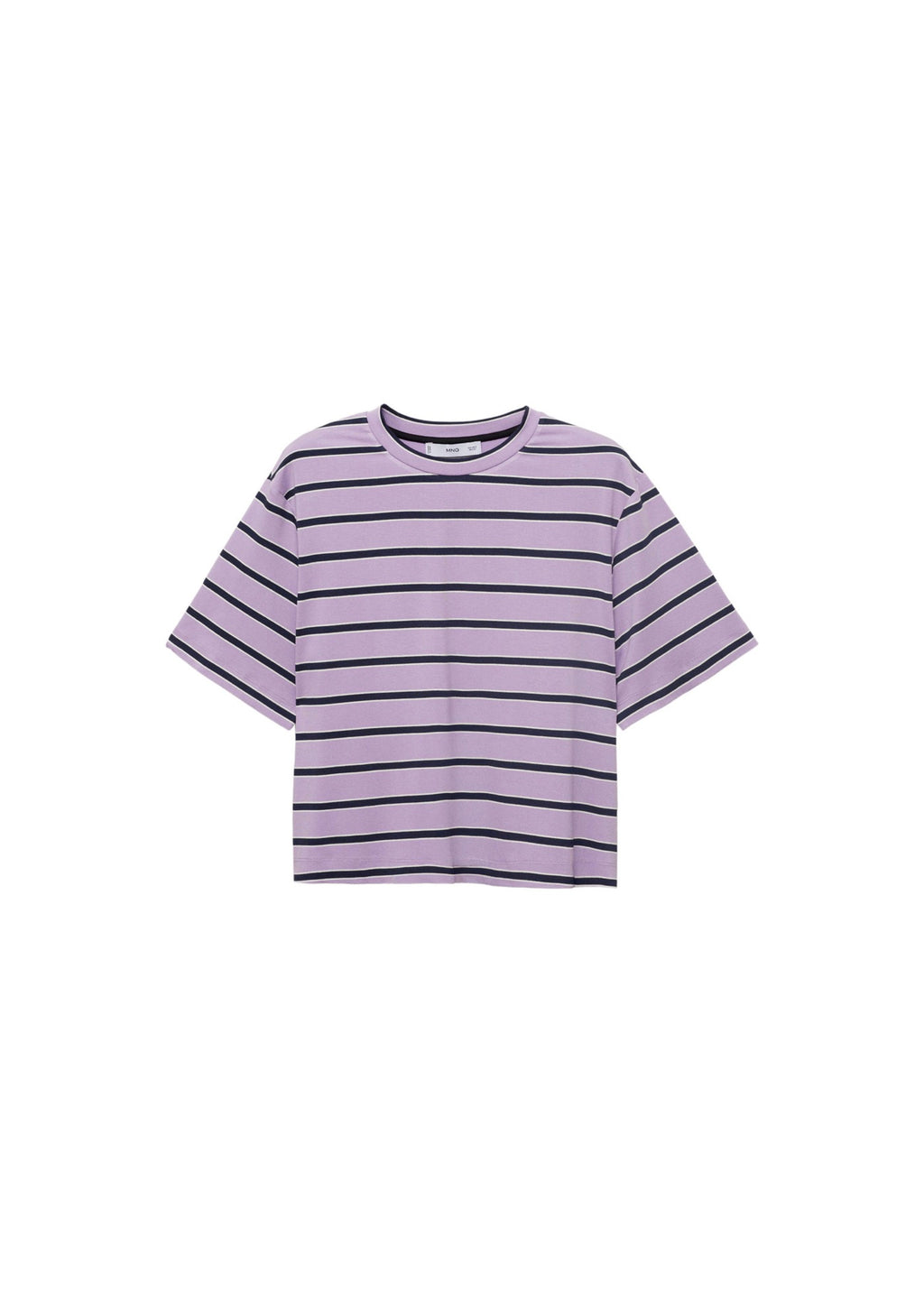 Oversized Striped T-Shirt - Light/Pastel Purple