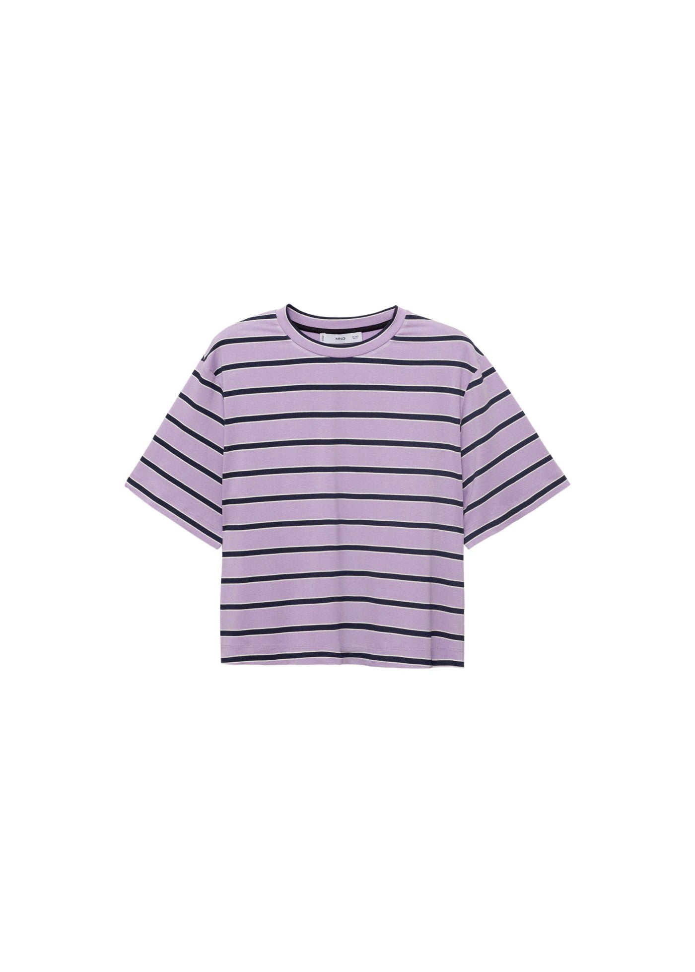 Oversized Striped T-Shirt - Light/Pastel Purple