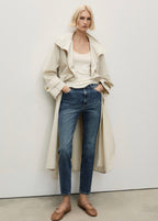 Jean Claudia Slim Crop - Dark Blue