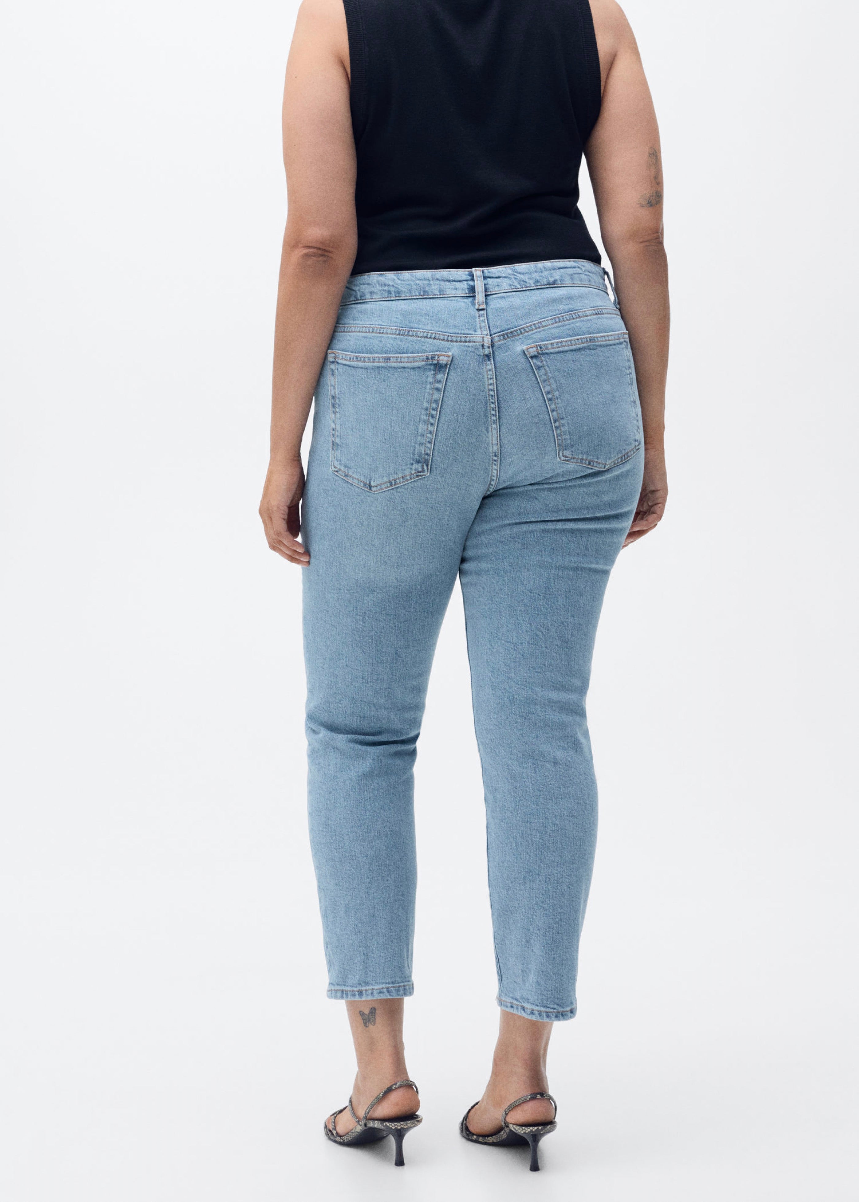 Jean Claudia Slim Crop - Medium Blue
