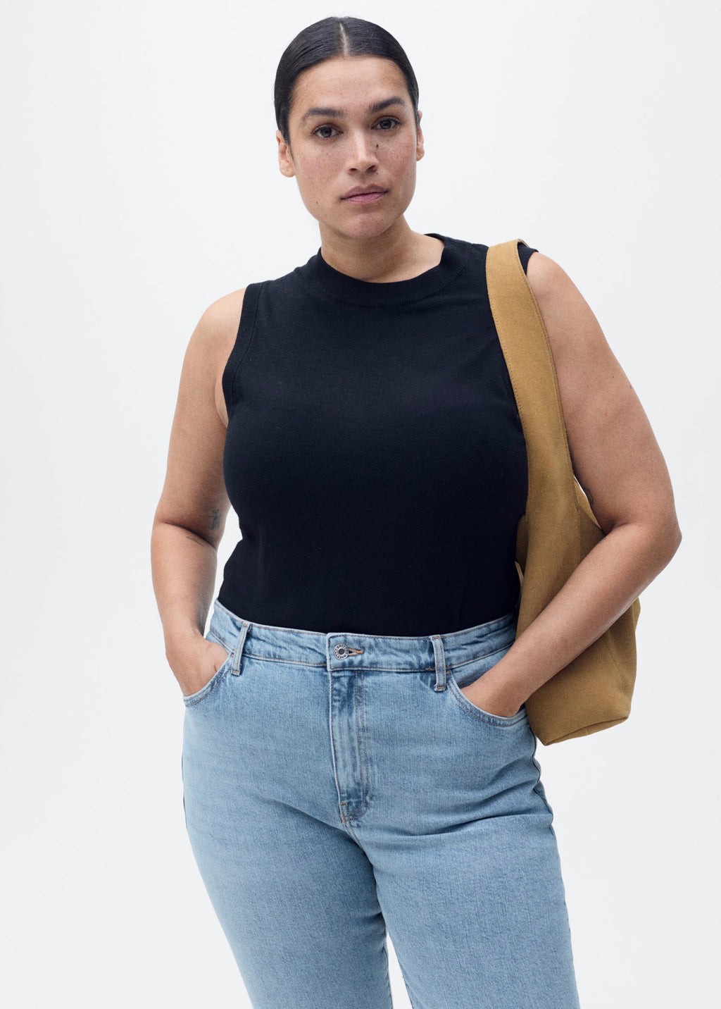 Jean Claudia Slim Crop - Medium Blue