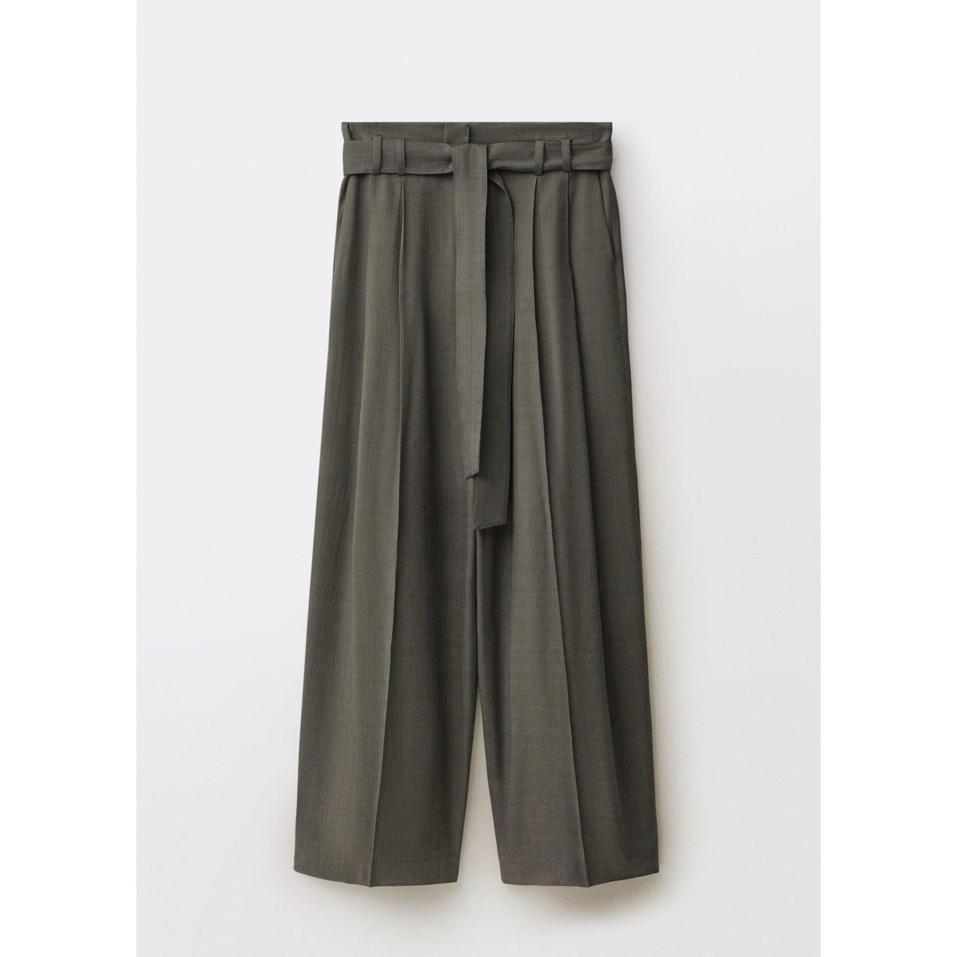Pantalon Costume Pinces Ceinture - Khaki