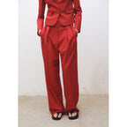 Pantalon Costume Wideleg Laine Mélangée