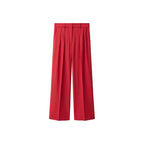 Pantalon Costume Wideleg Laine Mélangée