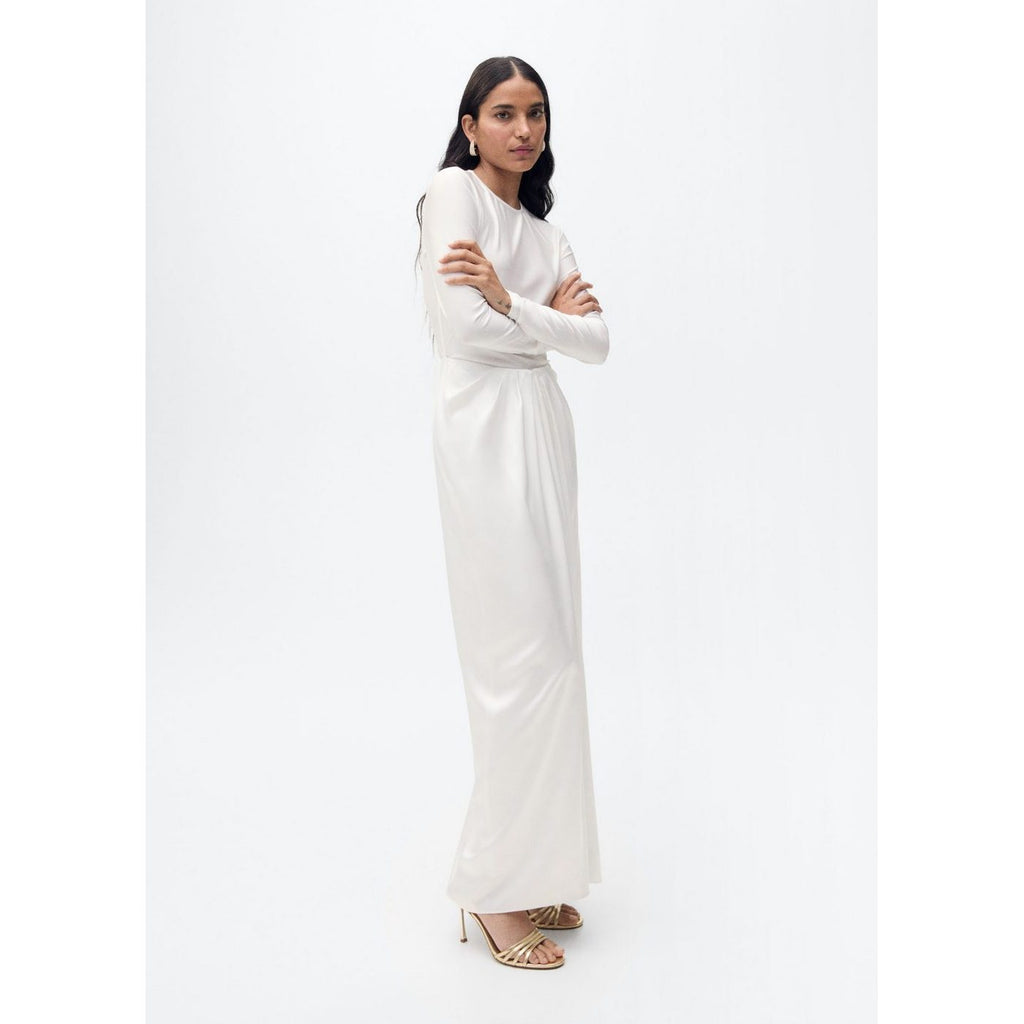 Robe Longue Tissu Combiné