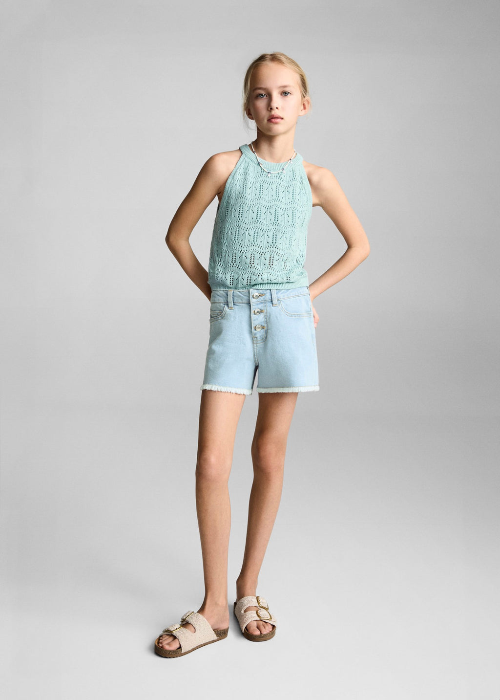 Short Patri Bleu Clair - Fille