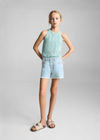 Short Patri Bleu Clair - Fille