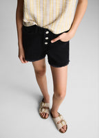 Short Patri Denim Noir - Fille