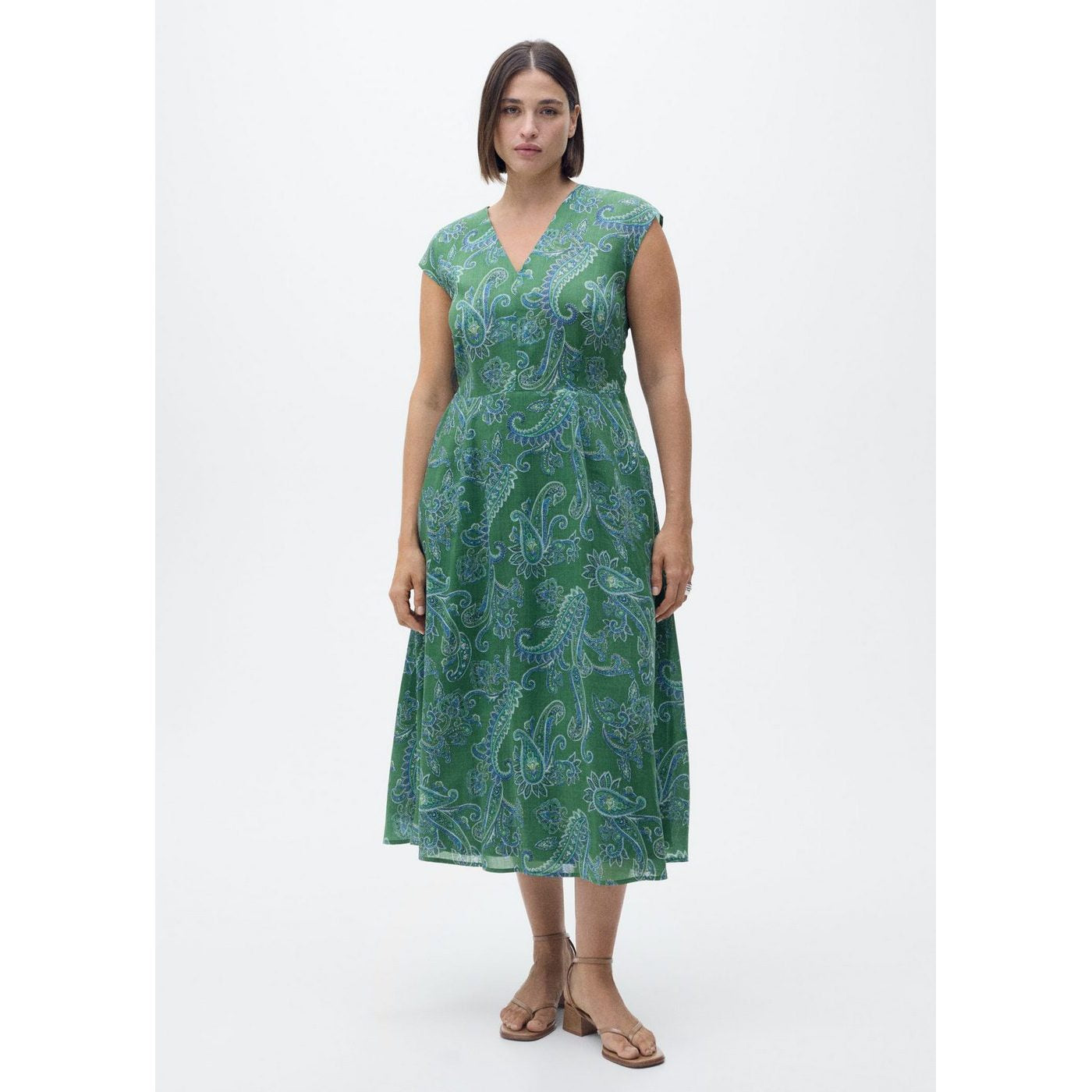 Robe Ramie Imprimé Cachemire