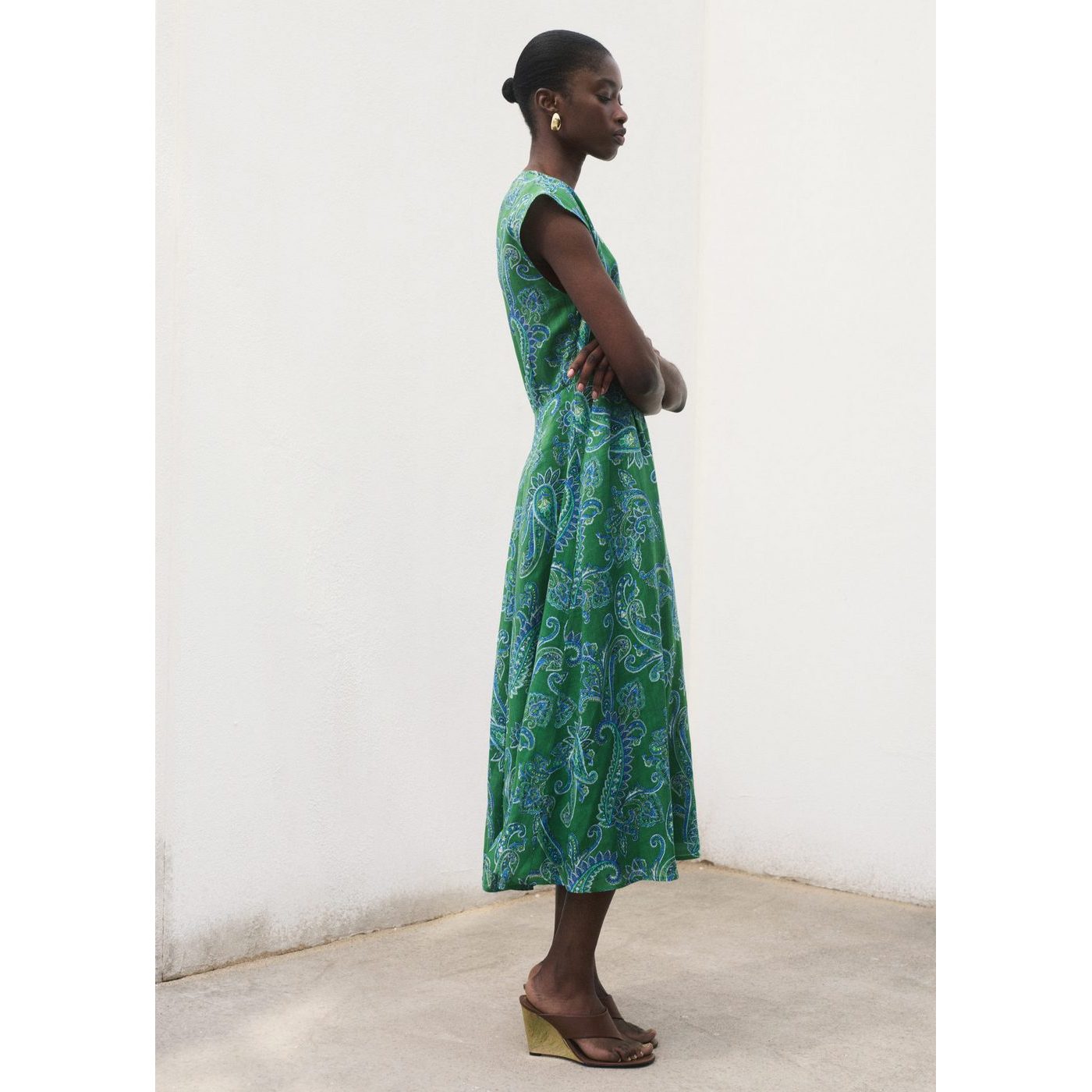 Robe Ramie Imprimé Cachemire