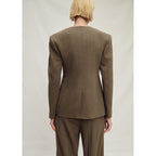 Veste Tailleur Lin Sans Manches