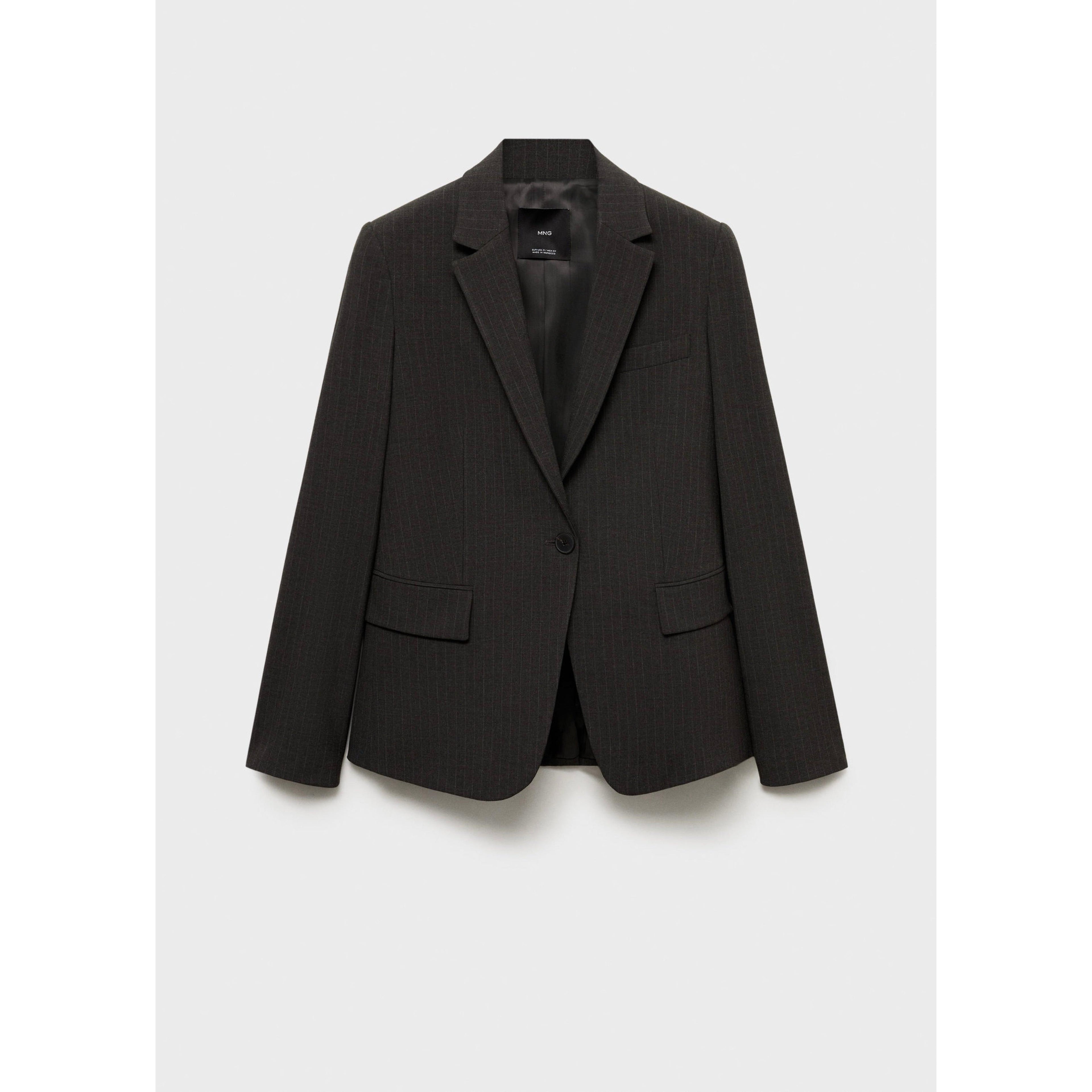 Striped Tennis Suit Blazer - Dark Heather Gray