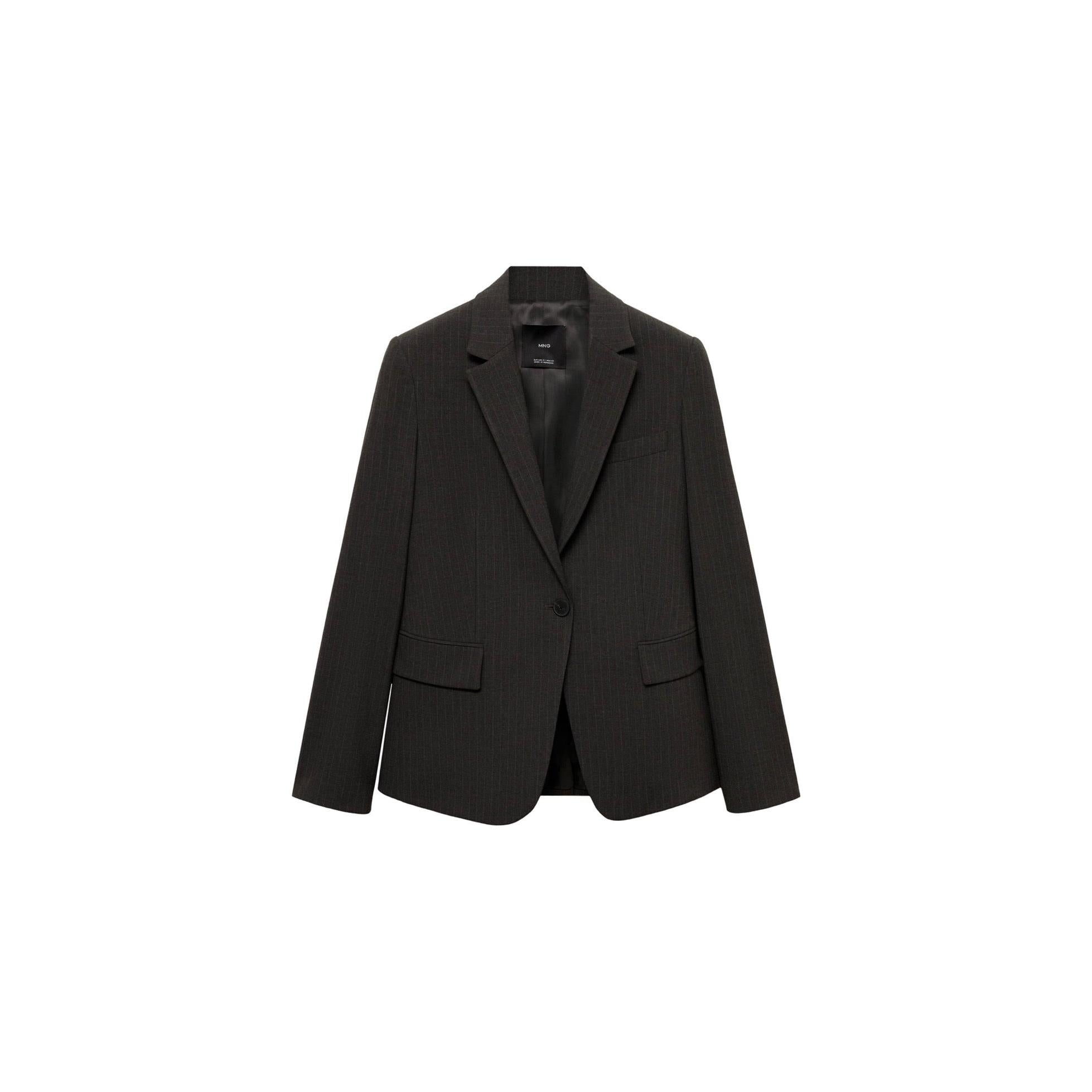 Striped Tennis Suit Blazer - Dark Heather Gray