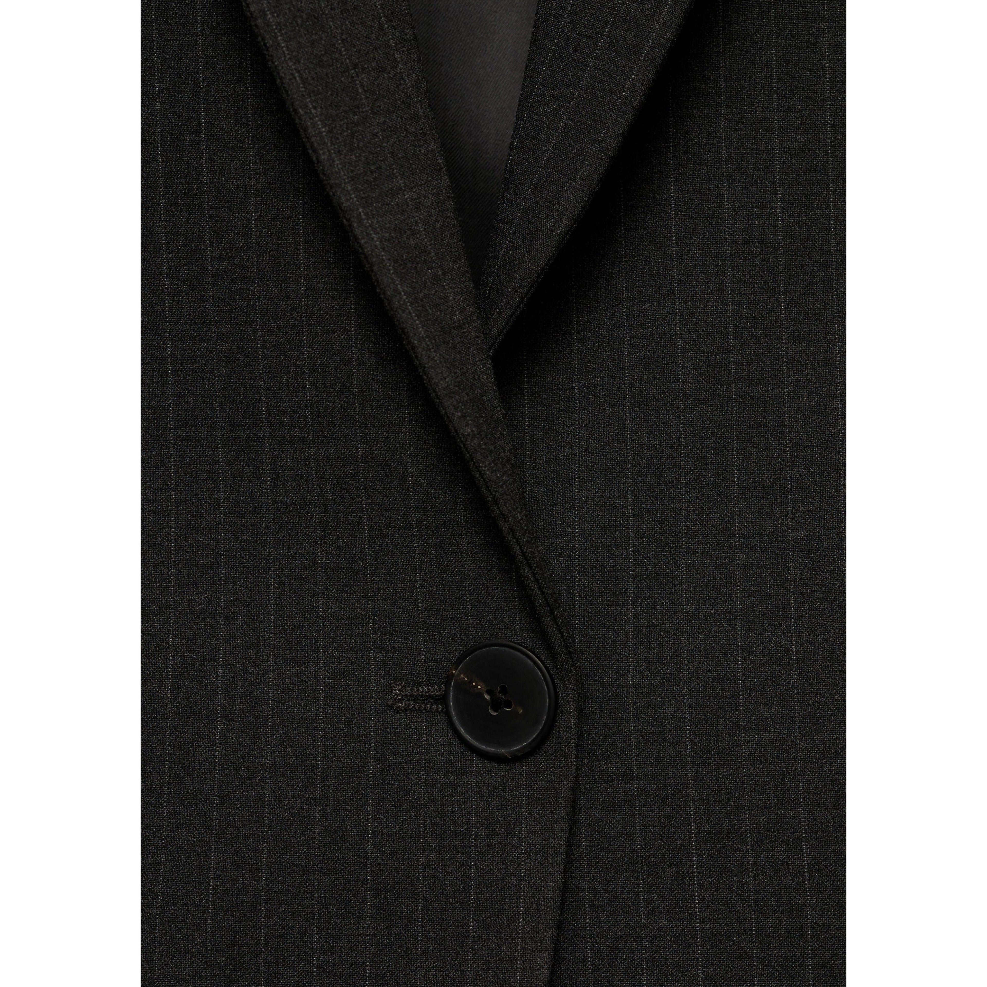 Striped Tennis Suit Blazer - Dark Heather Gray