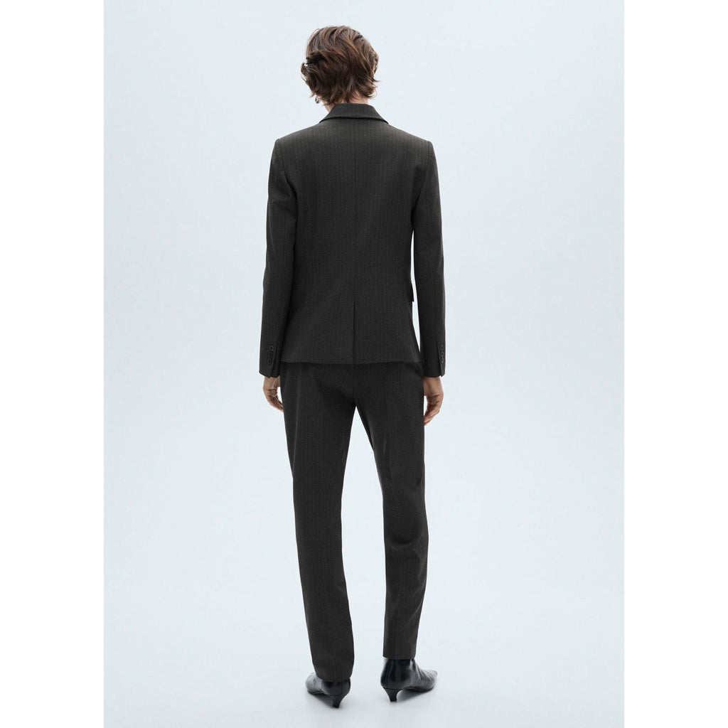 Striped Tennis Suit Blazer - Dark Heather Gray
