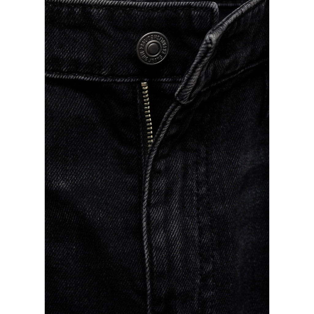 Vaquero Wideleg Talle Bajo - Black Denim