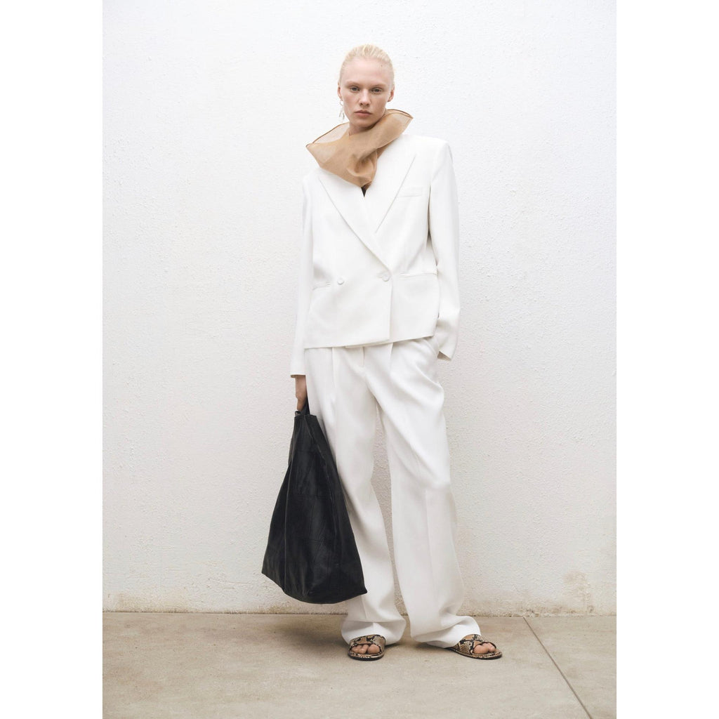 Veste Costume Oversize Double Boutonnage - White