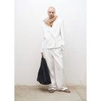 Veste Costume Oversize Double Boutonnage - White