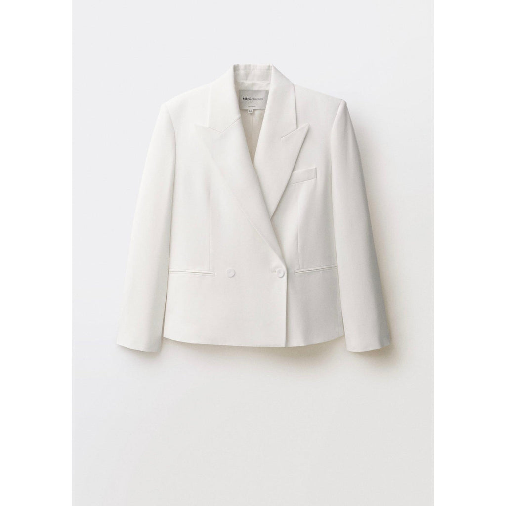 Veste Costume Oversize Double Boutonnage - White