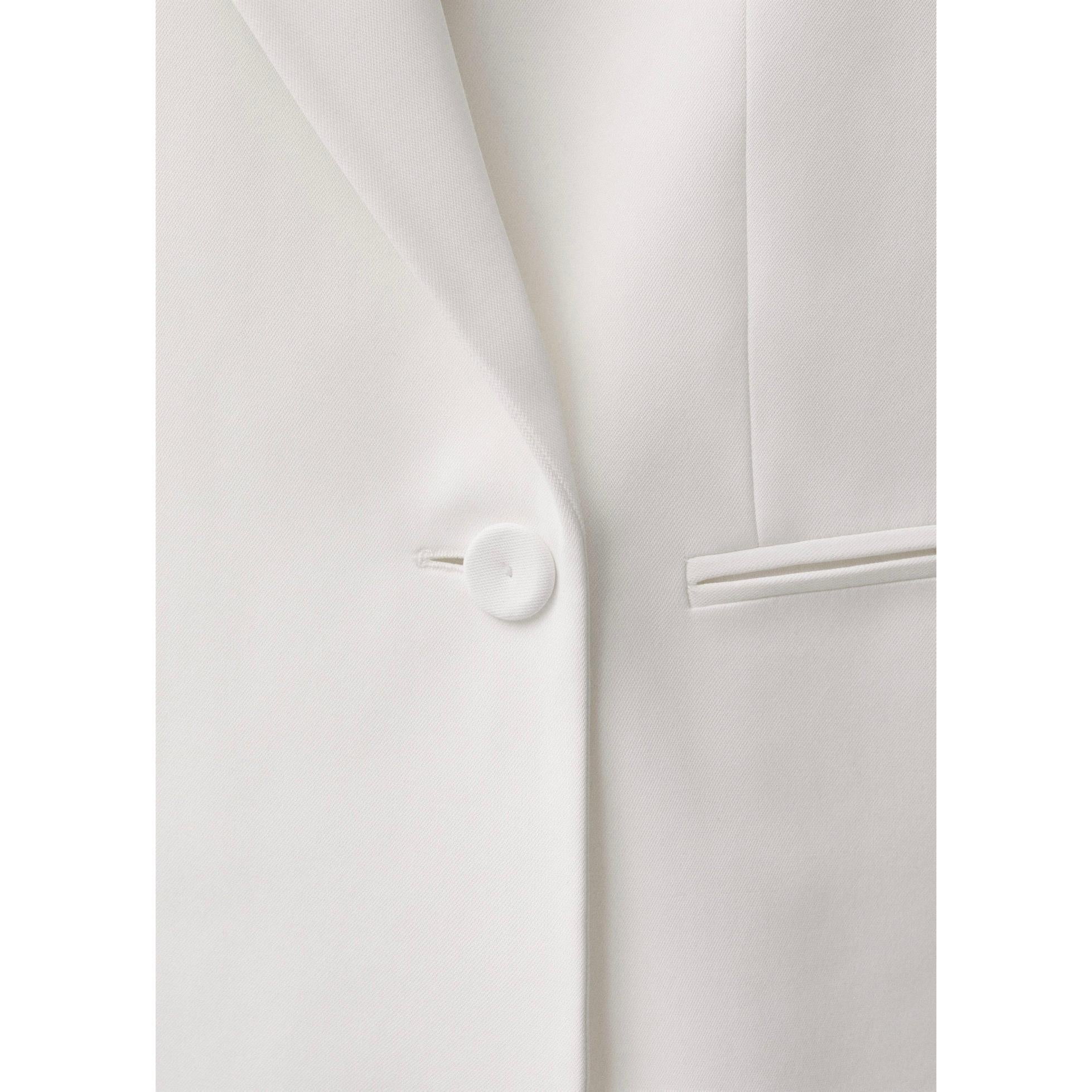 Veste Costume Oversize Double Boutonnage - White