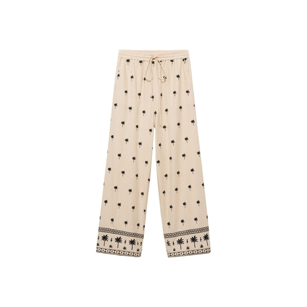 Pantalon Droit Brodé