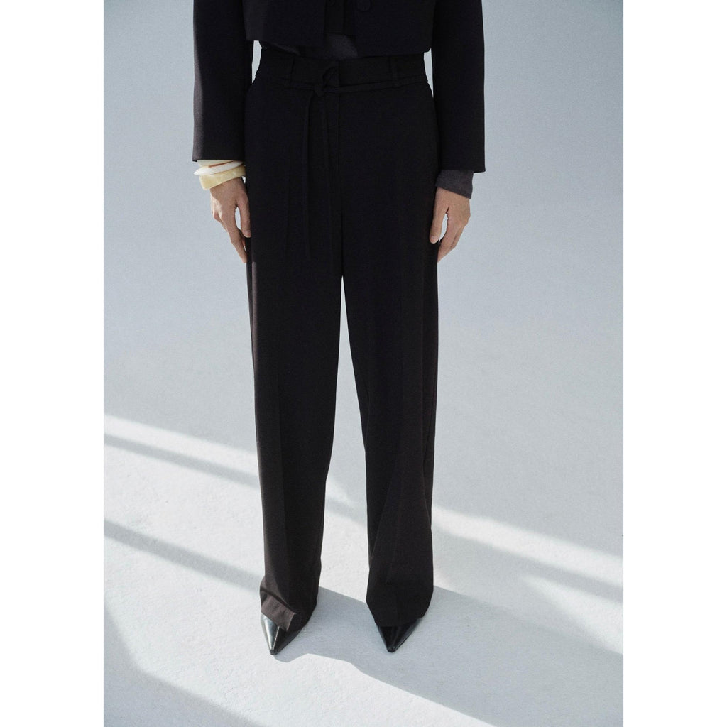 Pantalon De Costume Droit Ns_x0001_Ud - Black