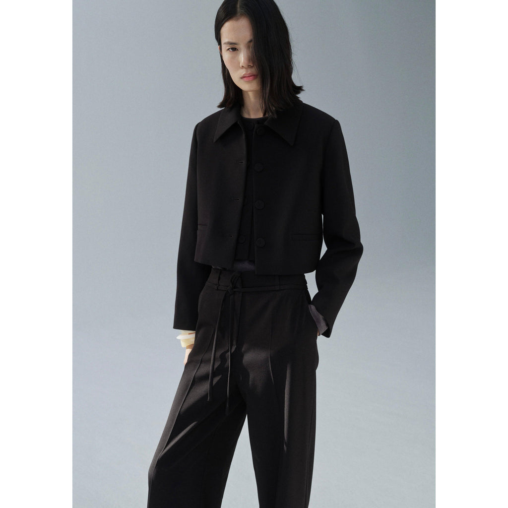 Pantalon De Costume Droit Ns_x0001_Ud - Black