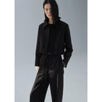 Pantalon De Costume Droit Ns_x0001_Ud - Black