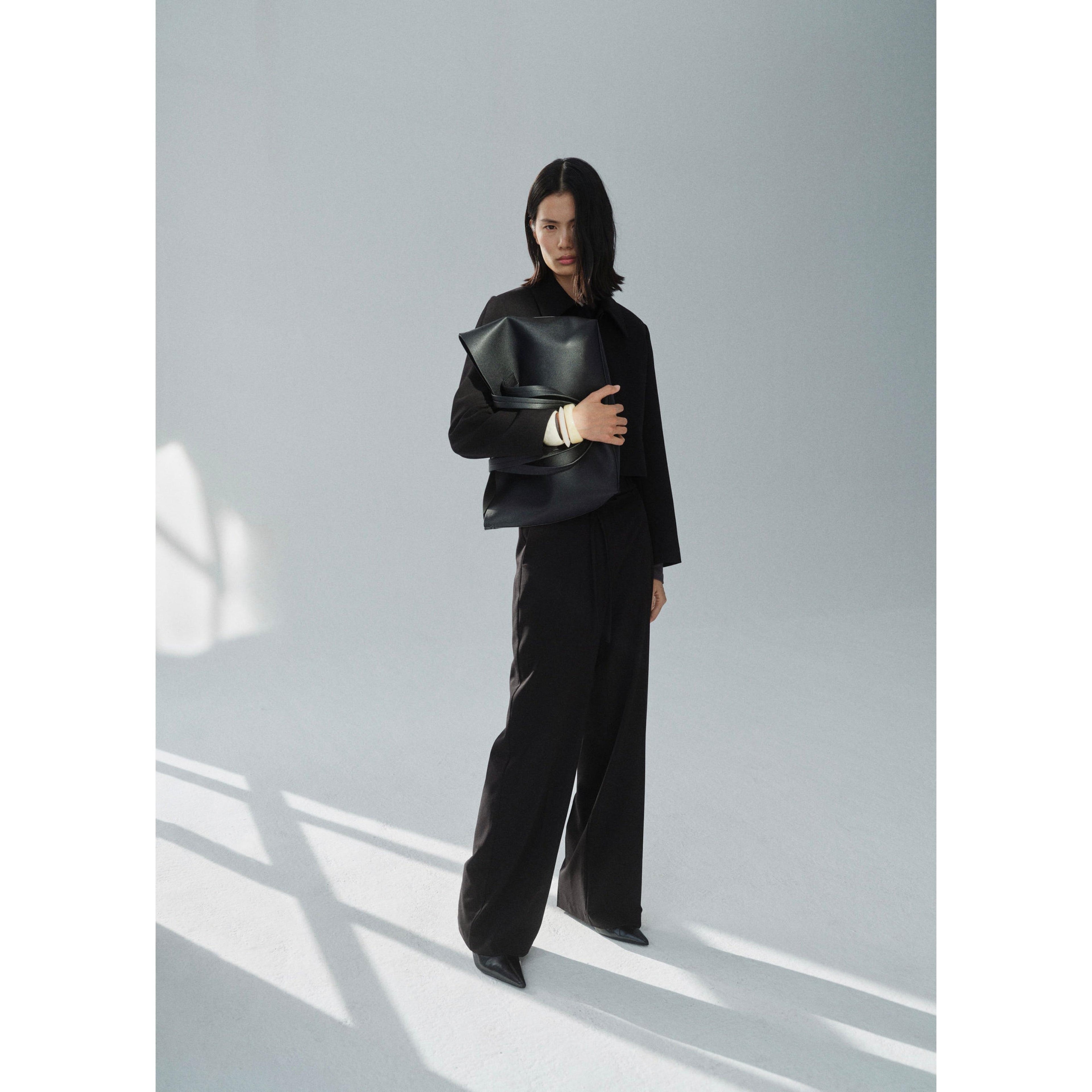 Pantalon De Costume Droit Ns_x0001_Ud - Black