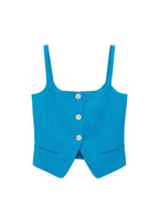 Backless Suit Vest - Blue