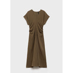 Robe En Lyocell Mélangé Avec Détails Drapés