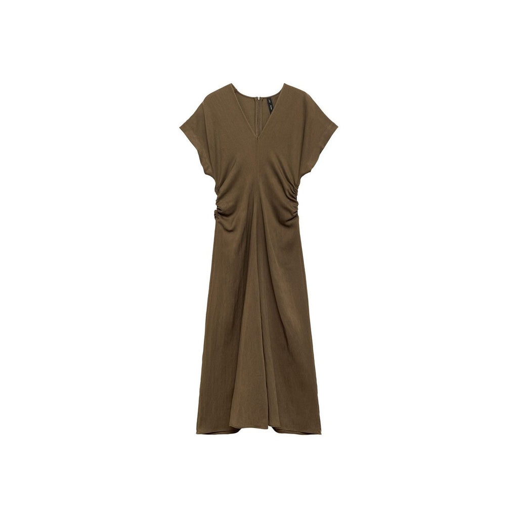 Robe En Lyocell Mélangé Avec Détails Drapés