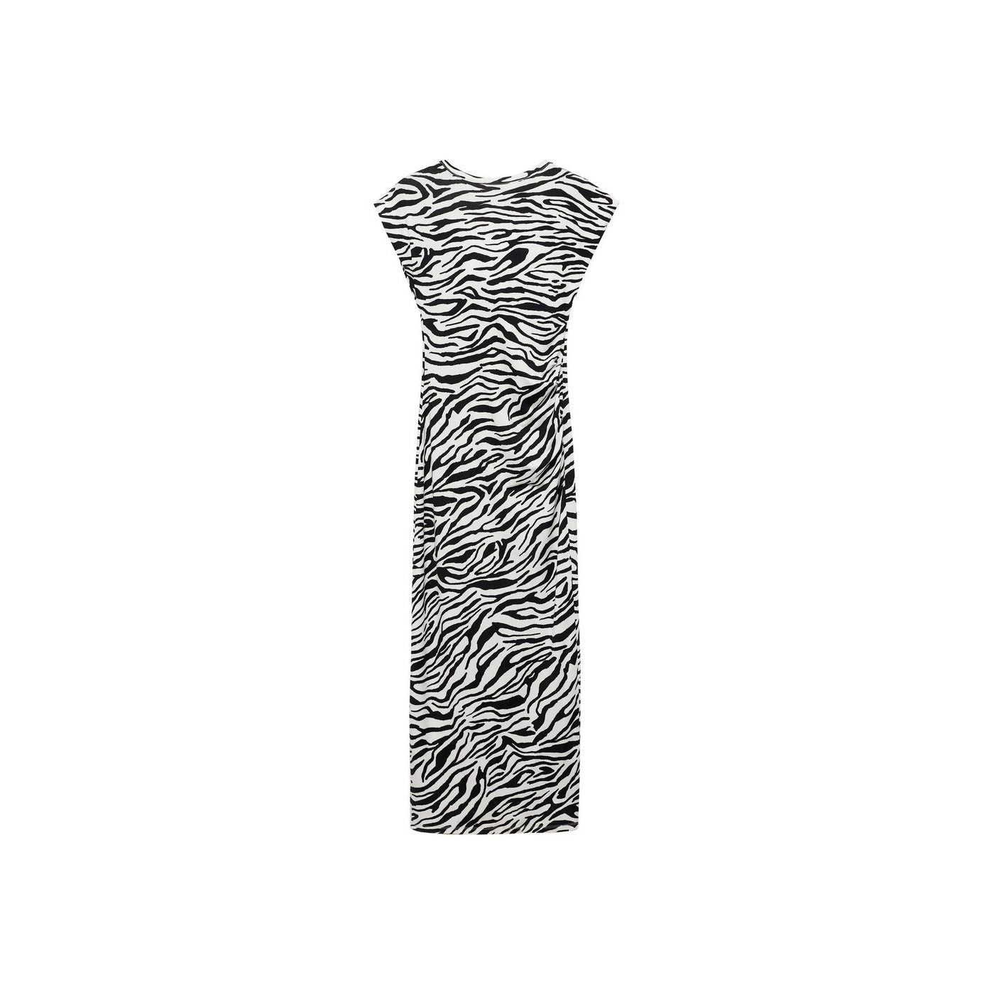 Robe Midi Ajustée Zèbre