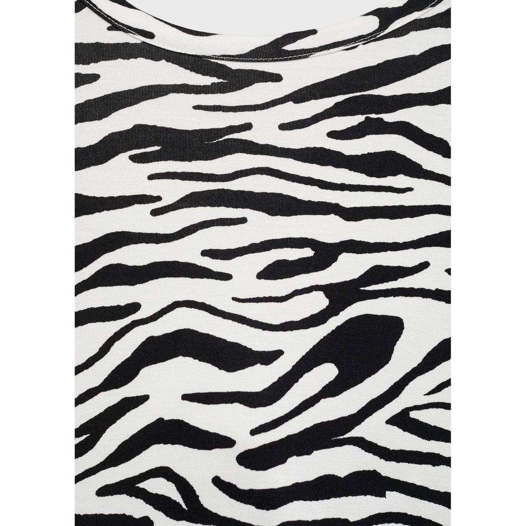 Robe Midi Ajustée Zèbre