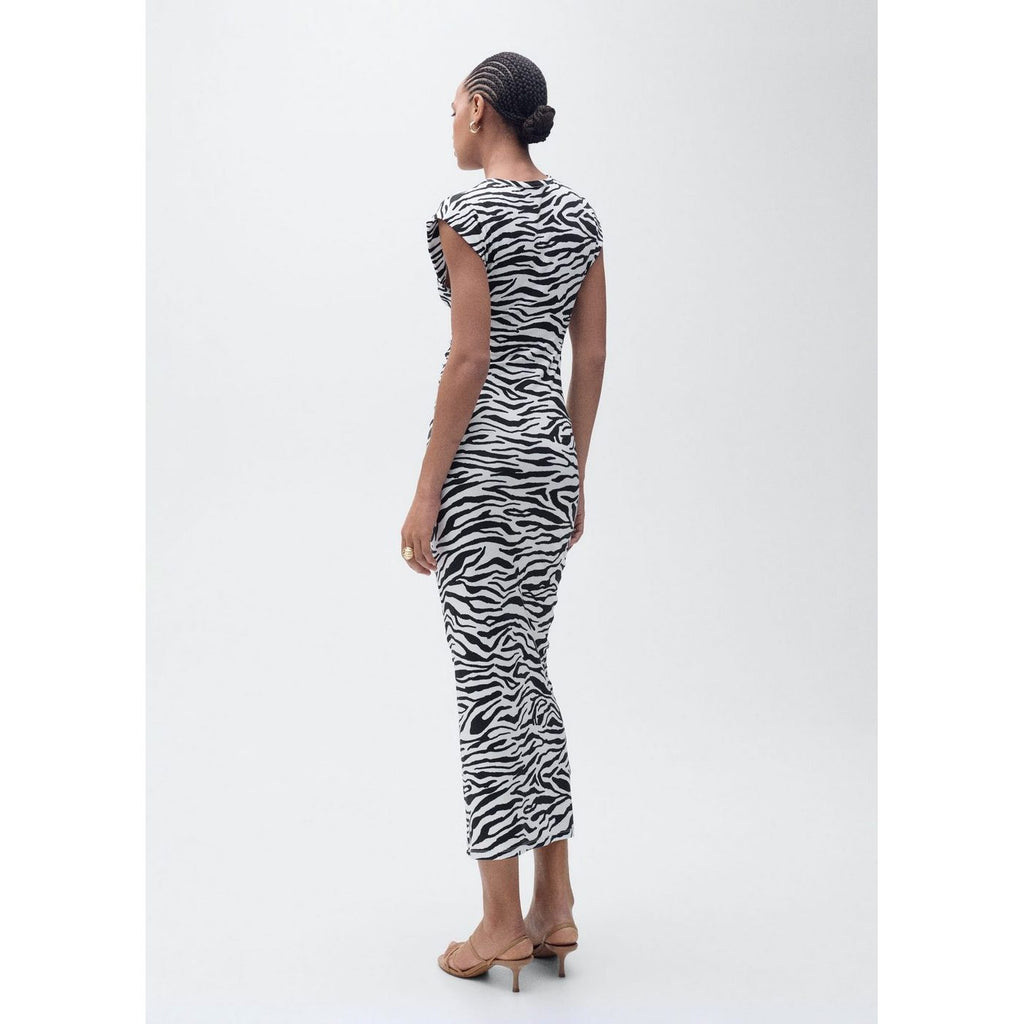 Robe Midi Ajustée Zèbre